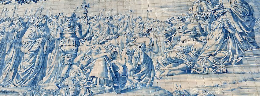 Azulejos Tile Mural on The Carmo Church Porto